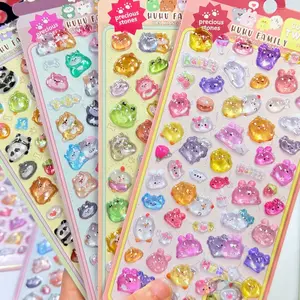 Festive decoration sticker exchange 3D embossed three-dimensional crystal stickers reward cartoon stickers mobile phone decoration stickers embossed three-dimensional crystal stickers reward cartoon stickers mobile phone decoration stickers