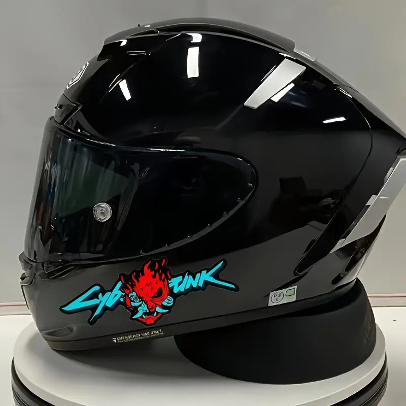 1PC Hardcore Decor Cyberpunk Flame Sticker Decals, Graphic Decal, Motorcycle Stickers, Motorcycle Decoration, For motorcycle parts, modified car interiors, backpacks, Full of hardcore cyber cool texture, add explosive cyber details