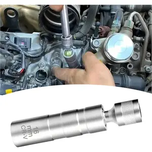 14mm&16mm Spark Plug Socket Set, Thin Wall 3/8" Drive Spark Plug Socket , 12-Point  360? Rotating Standard Socket, Accessories (16mm)