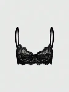 Lace Bralette Bra for Women – Elegant Lingerie Top with Adjustable Straps