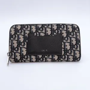 Pre-owned Dior canvas Clutches & Wristlets Long Zipped Wallet