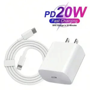 20w PD Fast Charging Wall Charger + 100cm Type-C to Lightning Data Cable, Wired Fast Charge, Compatible with iPhone 14 Pro Max/14 Pro/14 Plus/14/13/12/11/XR/XS Max/8/7 Plus