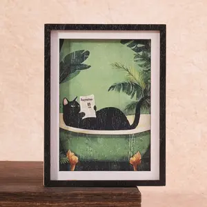 1PC Fun Cat Refrigerator Magnet, Mini Photo Frame Fridge Magnet, Home Decor, Great Holiday Gift, Cute Animal Accessory, Decoration