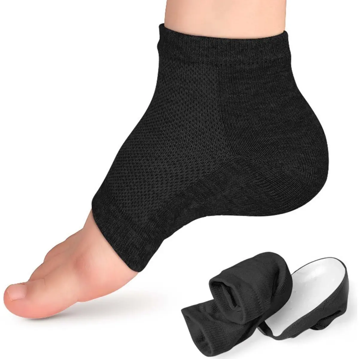 2.5cm 3.5cm Height Increase Socks Invisible Half Insoles Non Slip Thickened Heel Lifts for Men Women Unisex