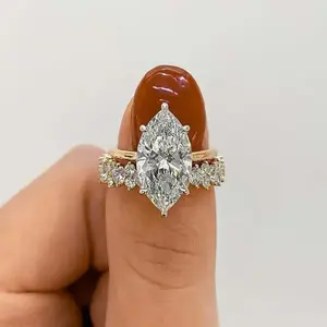 Maxine Special 3.0ct Marquise Cut Engagement Ring Set,Bridal Ring Set,5A Cubic Zirconia Women's Ring Jewelry,Wedding Ring Set for Daily,Travel,Proposal,Birthday,Anniversary