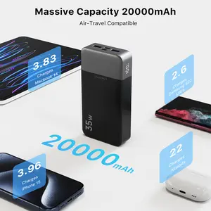 JUOVI 20000mAh Fast Charging Power Bank  35W Super Speed Portable Charger for iPhone & Android
