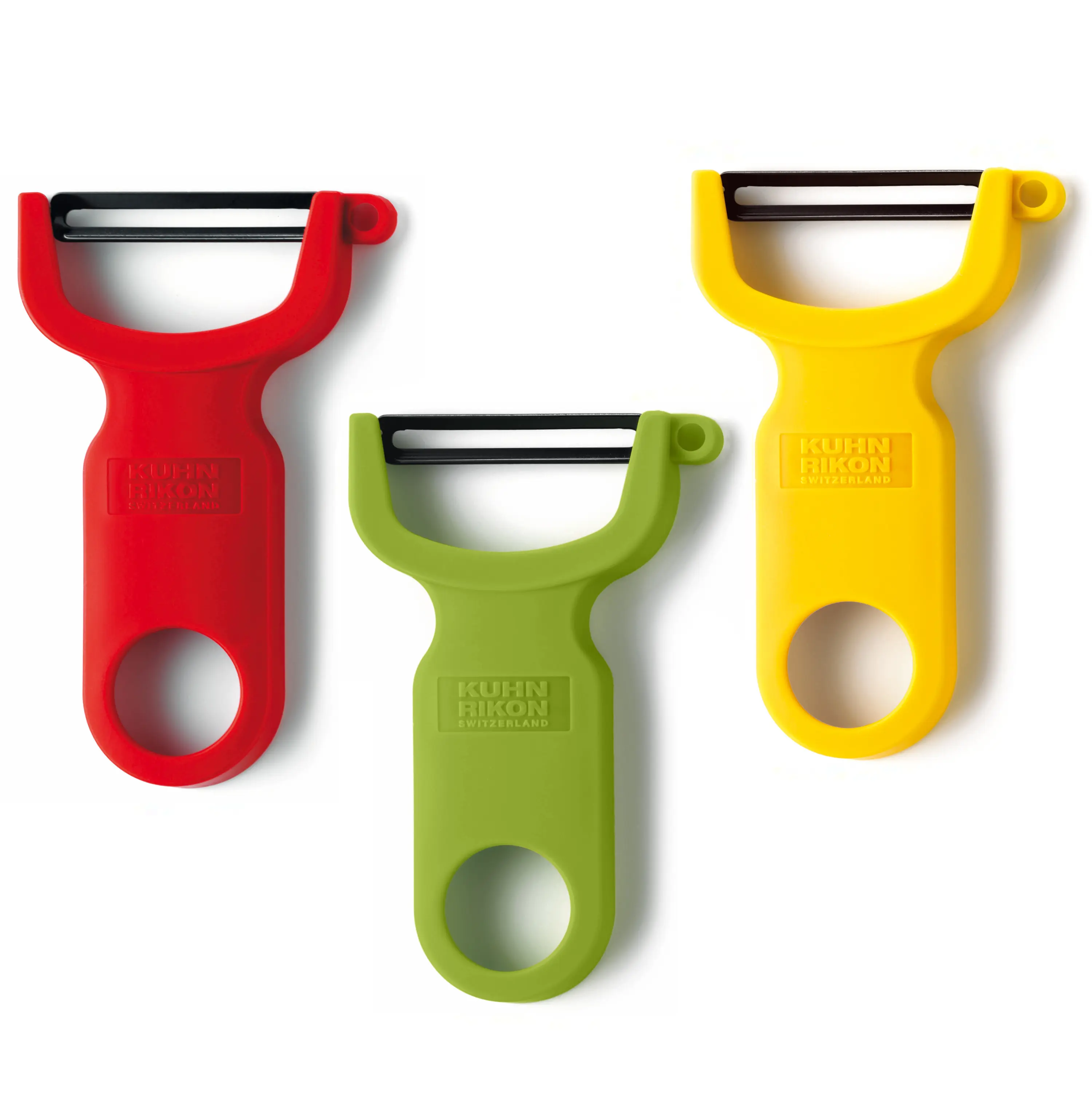 Kuhn Rikon Original Swiss Peeler Set (3-Piece) - Smooth Steel Blade Kitchen Utensils, Versatile Top-Rated Efficient Kitchen Tool for Peeling Tasks