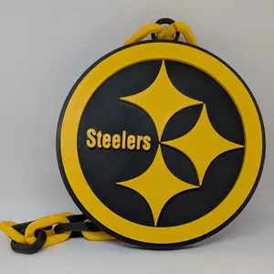 Pittsburgh Steelers Oversized Pendant Necklace - 8x8 inches