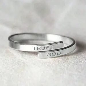 pressure opening TRUSGT GOD inspirational, couple ring Promise Gifts Couple Accessories