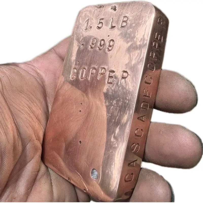 Cascade Copper – 1.5 LB Hand-Poured Copper Bar