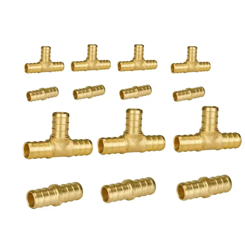Pex Fittings 1/2 Inch, 30 PCS 1/2 Inch Pex Fittings Set, 10 Each PEX Elbow Tee Coupling, 1/2" Pex Fittings For Pex Pipe, No Lead Brass, ASTM F1807