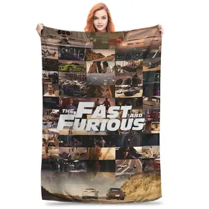 Fast Furious Legends Blanket Plush Flannel Throw Ultimate Fan Gear Soft Warm Cozy Bed Living Room Sofa Car Travel Essential Movie Nights Gift