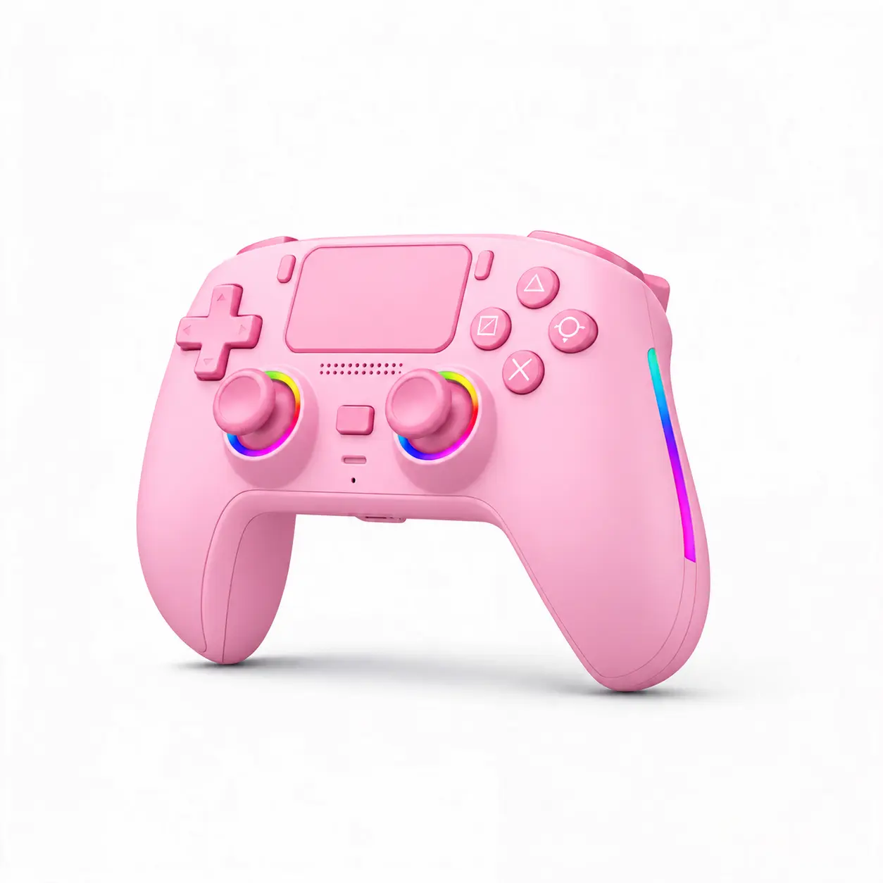 Wireless RGB Gaming Controller - Console Accessory, Gaming Accessory with Bluetooth 5.2 for PS3/PS4, PC/Steam, Windows, 7-Color Lighting, 1000mAh Battery, Hall Effect Controls, Turbo, Programmable Buttons, 3.5mm Jack (Does Not Support PS5), Accessories,te