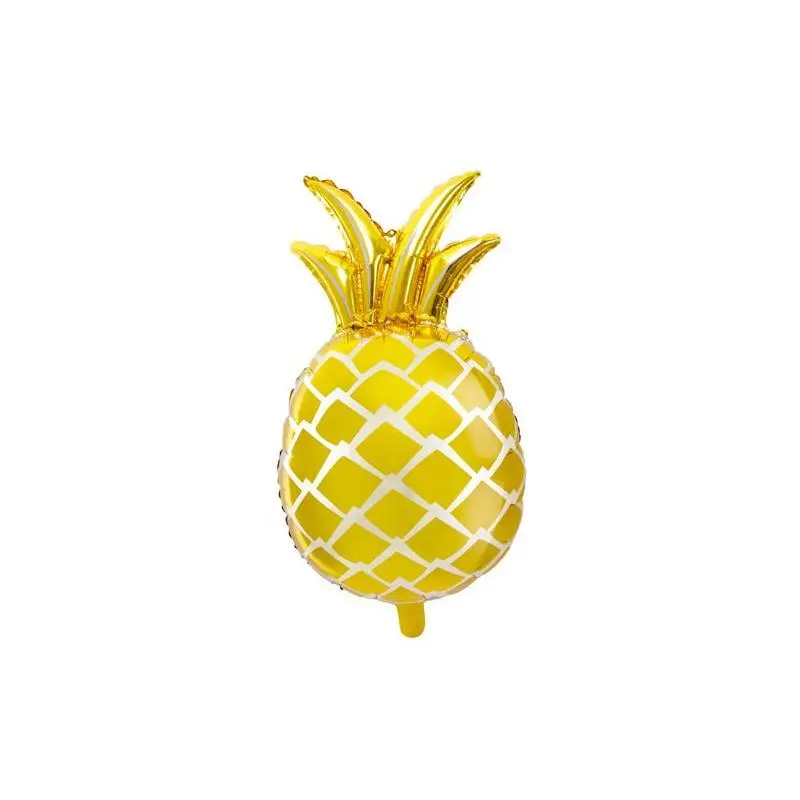 25" Gold Pineapple Mylar Balloon