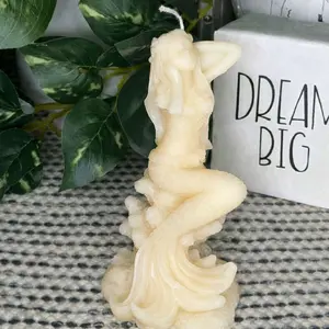 Handmade candle Decor artisan candles Selenite Holders Flowers