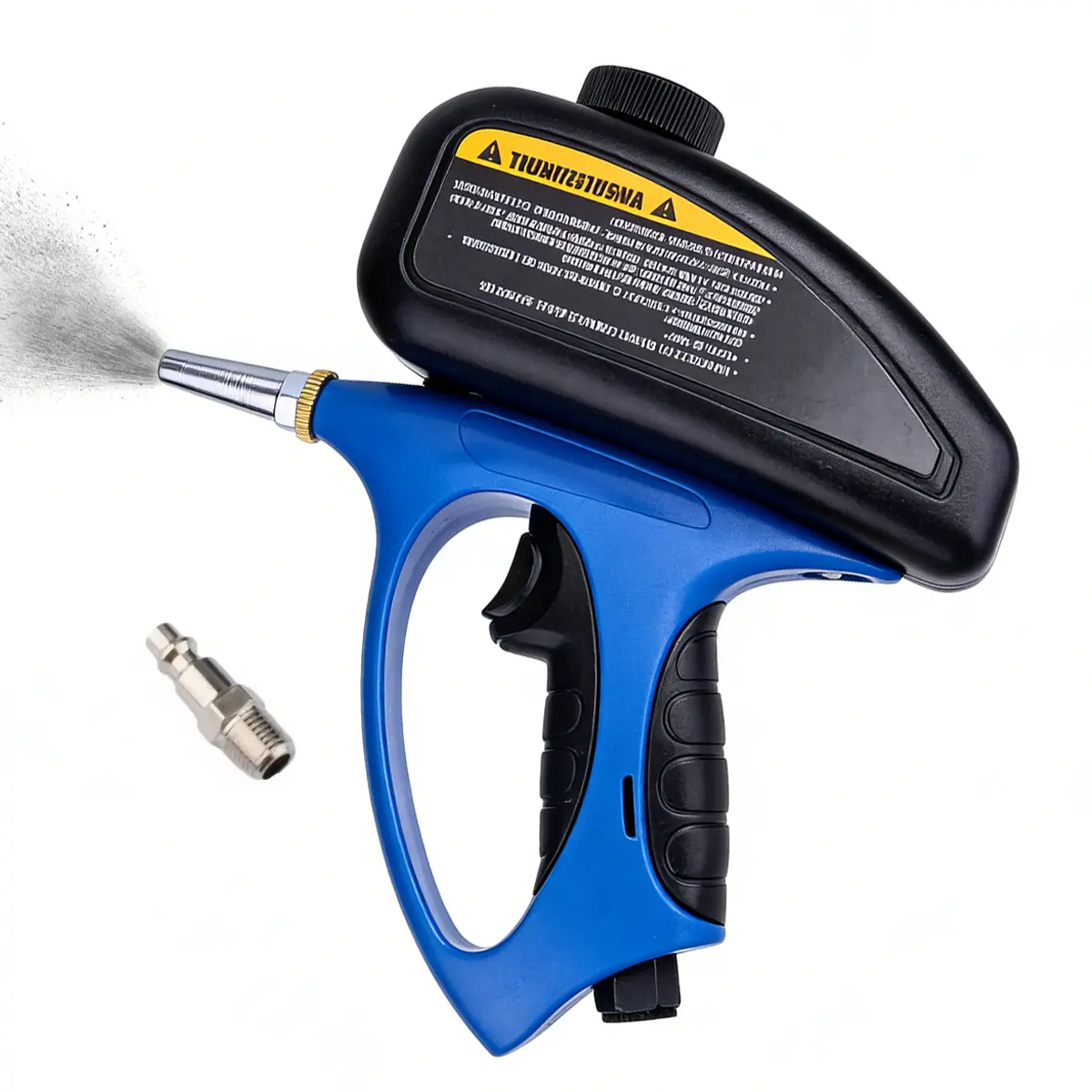 Abrasive Sand Blaster Gun Tool Kit for Air Compressor - Adjustable Flow, Anti-Clog Filter, Lightweight, Quick Connect, Easy-Control Handle for Metal & Car Parts Rust Removal Small Detail Work