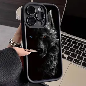 Wolf Pattern Phone Case, Full Body Shockproof Phone Protective Cover, Phone Accessories Compatible with iPhone  17 Pro Max Plus Air/11 12 13 14 15 16 Pro Max