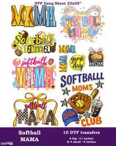 Softball Mama DTF Gang Sheet