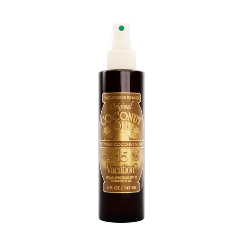 Original Coconut Oil Spray SPF 15 | Hydrating Tanning Oil & Body Sunscreen, Lightweight, Reef Safe, Transparent on All Skin Tones, Non-Greasy, 5.0 fl oz / 147 ml