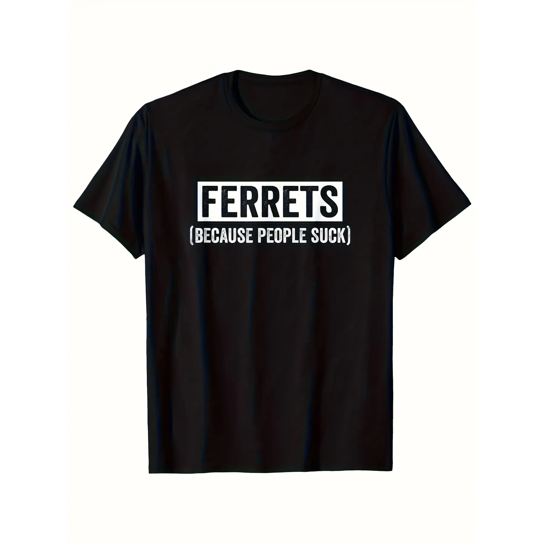 Humorous T-Shirt for Ferret Enthusiasts - A Comica unisex soft cotton short sleeve t shirt, vintage graphic casual tee for men women teens, perfect birthday holiday gift for camping travel gym daily street  wear
