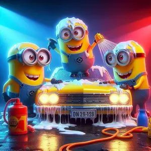 5D DIY Full Diamond Round Diamond Painting - Diamond Art Painting Kit Minions, Cars, Foam Mosaic, Canvas - DIY Decorative Painting, Home Wall Decor, Suitable for Halloween and Christmas, Birthday and Anniversary Gifts. Diamond Painting Kits