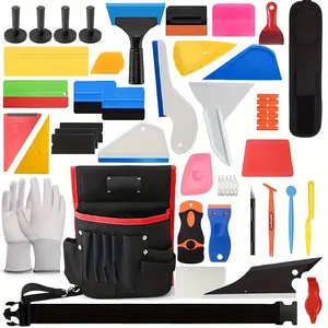 Vinyl Wrap Magnets PPF Squeegee Tools - Car Wrap Tools Window Tint Film Application Kit - Waist Tool Bag Wristband Pouch for Glass Film, Car Wrapping & Paint Protection Film Installing