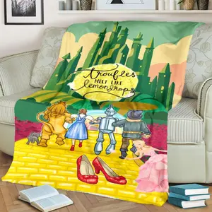 The Wonderful Wizard of Oz film16 patterned printed blanket, blanket for the living room, bedroom, office and lunch break, portable blanket suitable for all four seasons, holiday gift for family