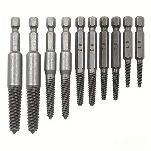 Hex Shank Screw Extractor Set, 10pcs/set Manual Hex Shank Screw Removal Tool, Power Tool Accessories for Damaged & Rusted Screws, Hardware, Heavy Duty