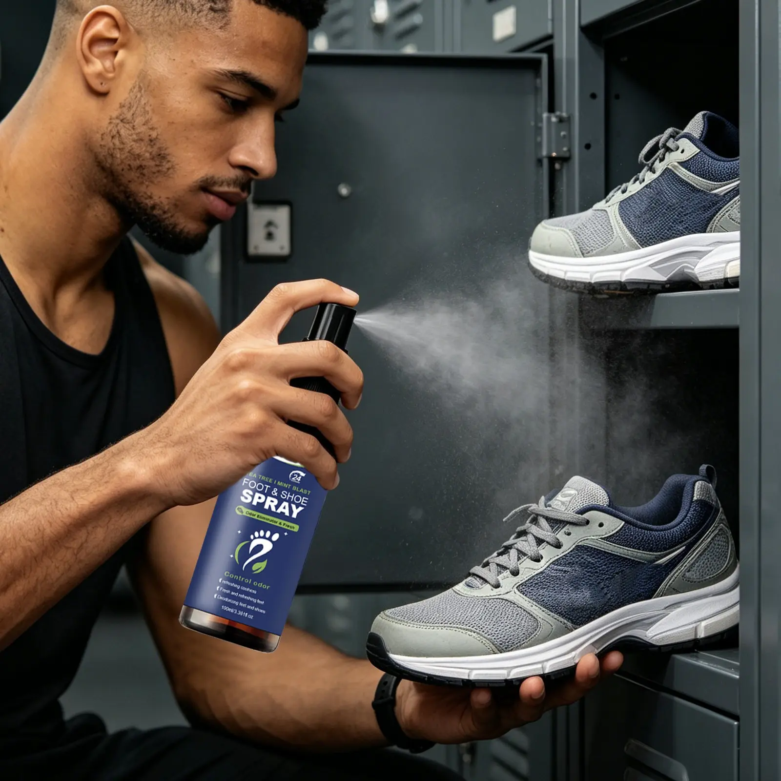 Foot Odor Fresh Spray, Long-Lasting 24 Hours, Gentle Formula, Quick Relief, Moisturizing, Non-Greasy, Essential Foot Care for Men and Women, Deodorant, Foot Odor Eliminator