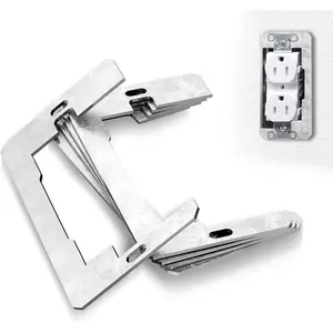 5 count Outlet Spacers, Metal Wall Plate Spacer for Electrical Outlets, Flush Fit Device Leveling Plate for Receptacle Repair, Outlet-Extender Shims for Fixing Protruding Switches & Gaps