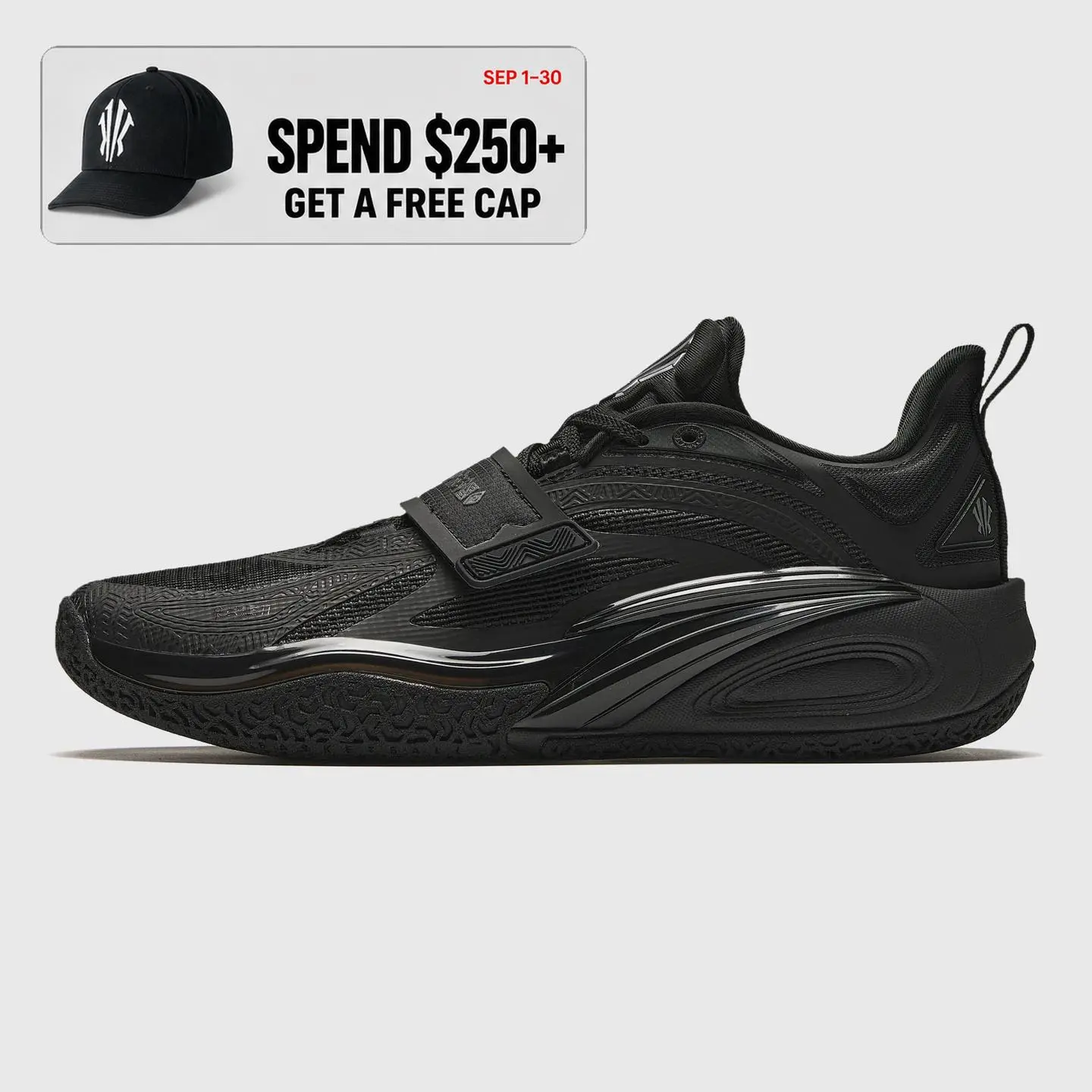ANTA UNISEX KAI 1 Basketball Shoes Yin Yang Professional Speed Performance Black White Sports Shoes Indoor Court Outdoor Court Team Practice Game Day Hoop Shoes Fall Training Kyrie Irving
