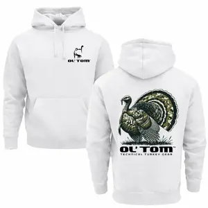 Ol' Tom Turkey Hunting Hoodie – Strutting Wild Turkey Gobbler Vintage Back Graphic, Technical Turkey Gear Apparel for Turkey Hunters, Outdoor Spring Gobbler Hunting Lifestyle Hoodie
