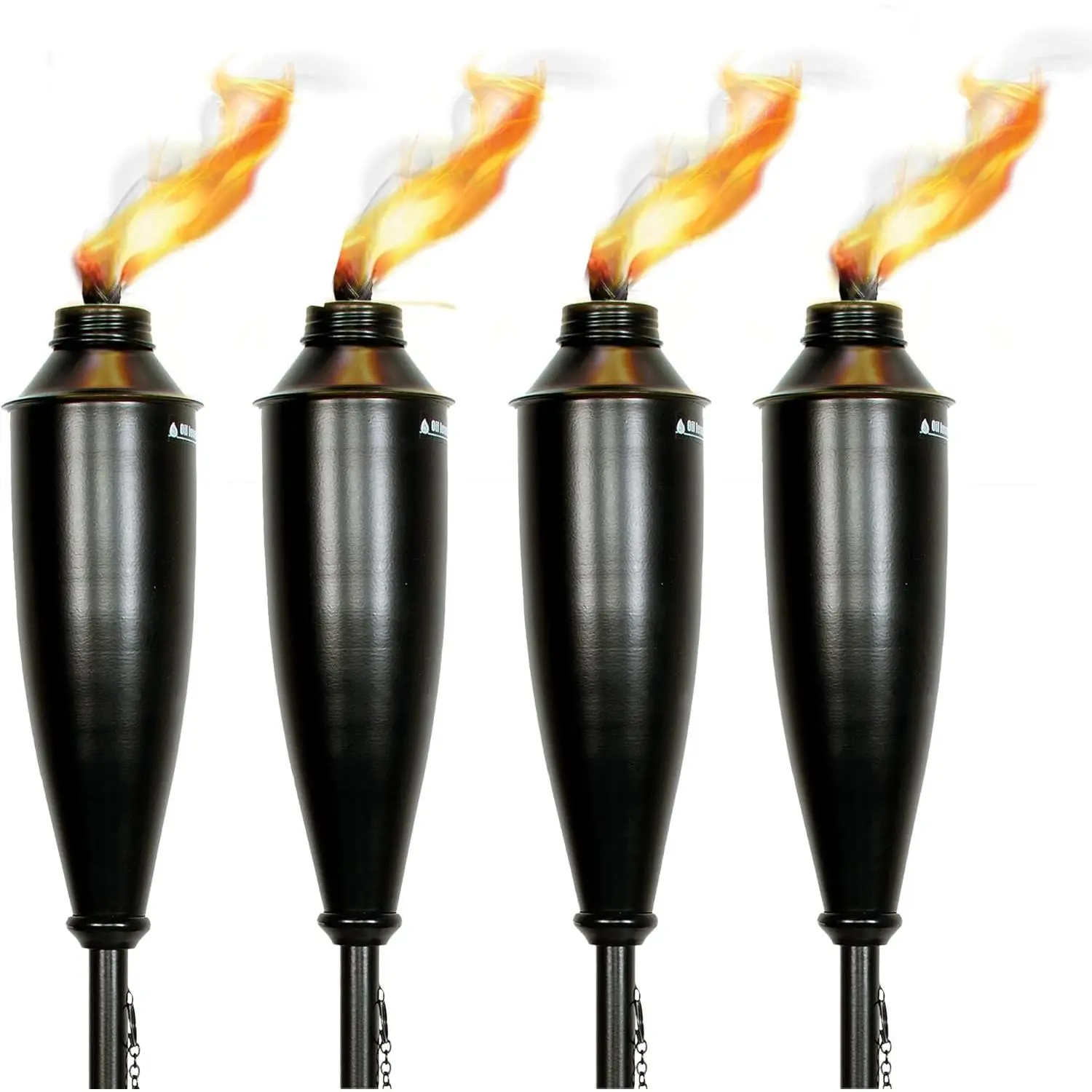 Pack of 4 Metal Garden  - Citronella for Outdoor Ambiance - rative and Functional Citronella  for Patio, Lawn, and Backyard - Black