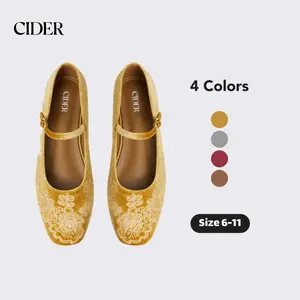 Cider ROUND TOE MBROIDERED MARY JANE SHOES Cider ROUND TOE MBROIDERED MARY JANE SHOES