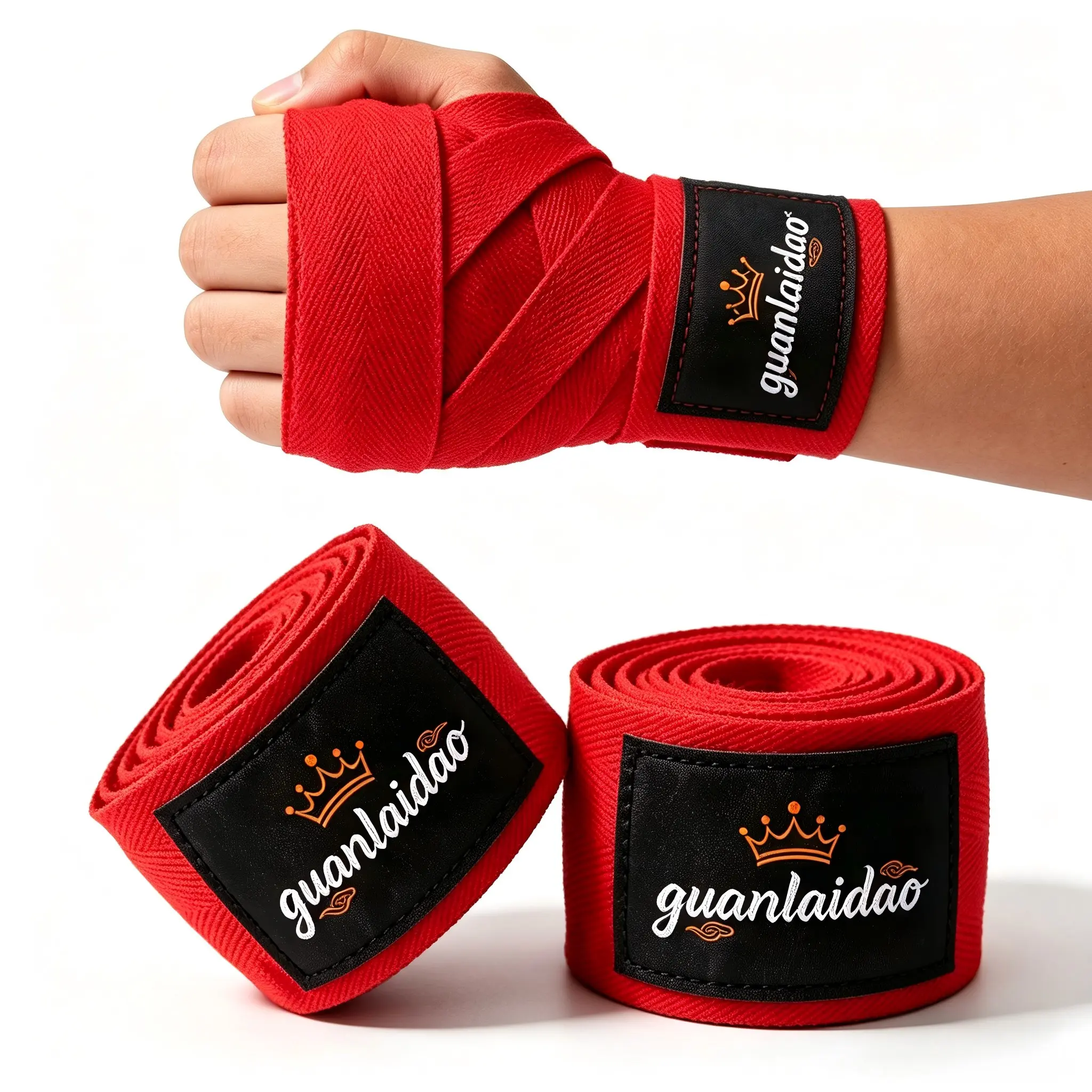 2Pcs Elastic Polyester Boxing Hand Wraps, 3m/5m Extra Long, Breathable Hand Wraps for Muay Thai & Kickboxing, Comfortable Wrist Protection for Fighting Training, Ideal Holiday Gift for Boxing Lovers, Martial Arts Training Equipment