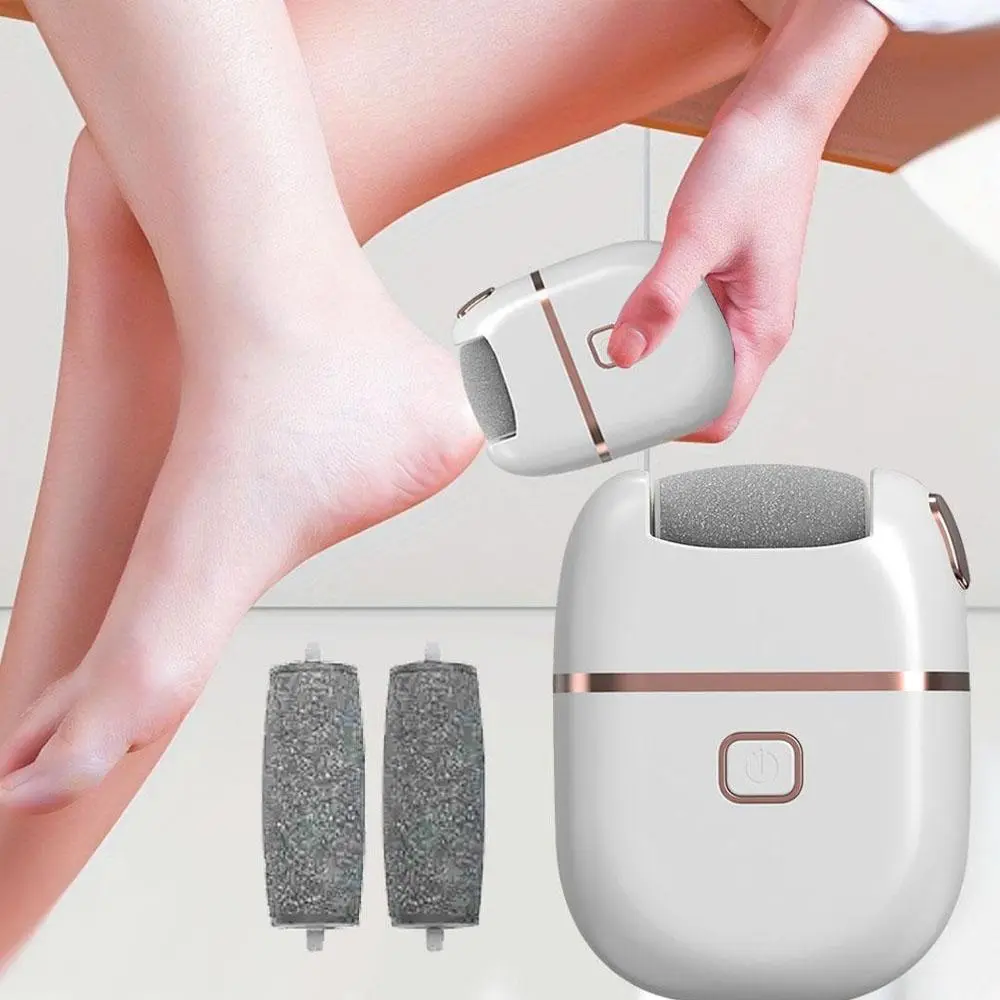 Foot Callus Remover, Electric Foot File & Electronic Foot File & Polishing Heads, Rechargeable Pedicure Tool, for Calluses, Hard Skin, Compact Corn Remover for Feet Care, Foot Dead Skin Remover, Foot Care Product