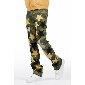 StarLane Faded Camo Stacked Flare Jean