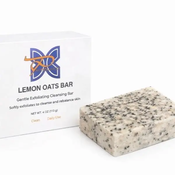 LemonOats bar  + natural Exfoliating skin formula with lemon balm & oatmeal