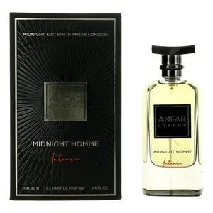 Anfar London Midnight Homme Intense for Men 3.4 oz Extrait De Parfum Spray Woody Floral Spicy Fragrance with Cinnamon Cardamom & Grapefruit