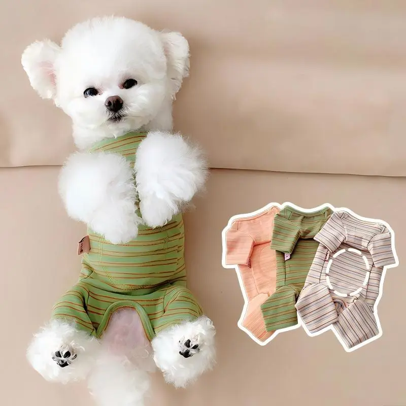 Warm Dog Pajamas for Small Dogs, Four-Legged Tummy Cover Onesie, Cozy Full Body Coat for Cold Weather Pet Bodysuit for Teddy Yorkie Chihuahua