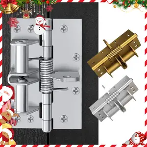 Self Closing Spring Door Hinge with 3-in-1 Mechanism Easy Disassembly 90° Positioning for Wooden & Aluminum Doors Gold Silver Options 65mm x 100mm