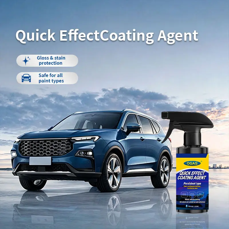 2026 Upgrade Car Coating Spray Kit - Ready-to-Use Liquid Coating Agent, Paintwork Cleaner, Scratch Repair, Oil Film Removal, Graffiti Remover, Gloss Boosting, Surface Buildup Reducer, Waterproof Exterior Paint Care Product