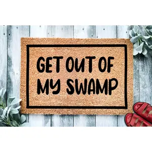 Doormat Get Out Of My Swamp - Stay Out Funny Mat Go Away Funny Movie Doormat Welcome Mat Funny Door Mat - Funny Gift - Home Doormat 1539zz - Made in Florida