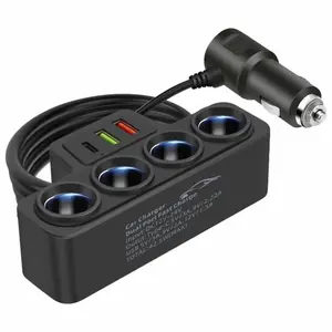 Car Charger, 12V 24V QC 3.0 & USB & PD Fast Charging Charger, Multifunctional Car Charger with LED Display for Phone, Tablet, Car Electrical Appliances, Car Accessories for Men kitchen holder