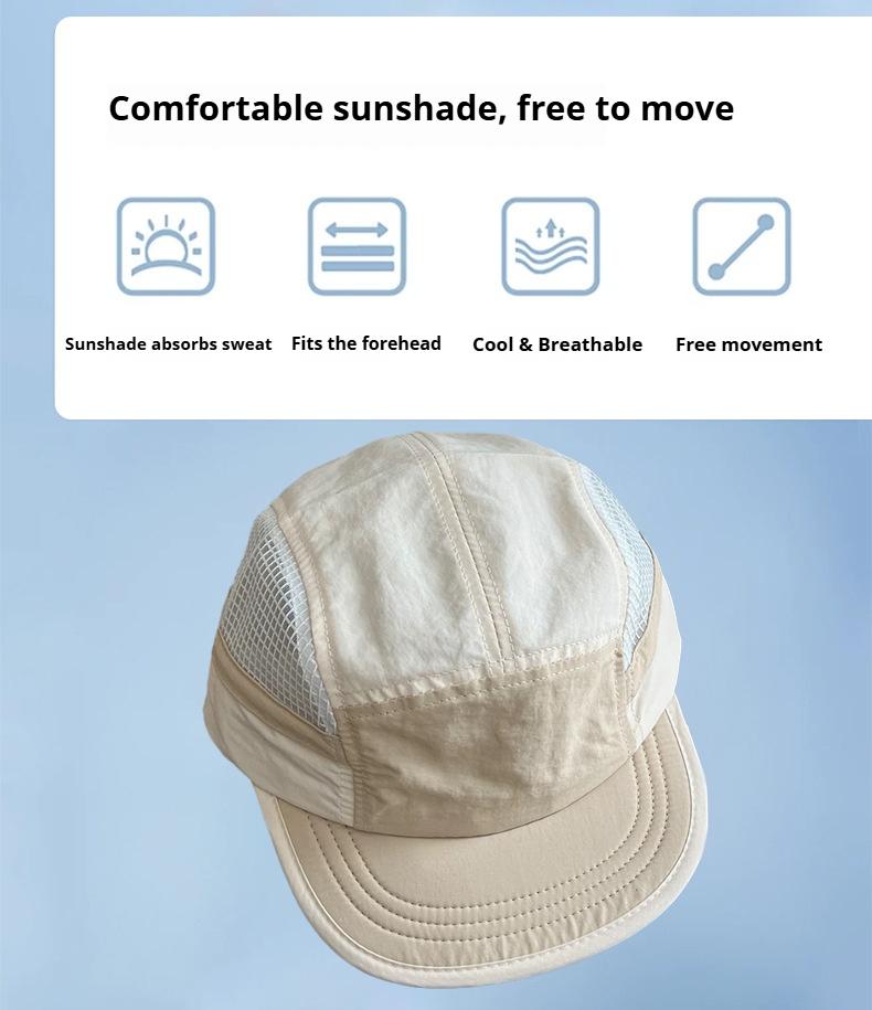 Khaki Outdoor Quick-Drying Baseball Cap Breathable Waterproof Sun-Protective Hat for Cycling & Hiking Slim Luxurious Design UV Protection