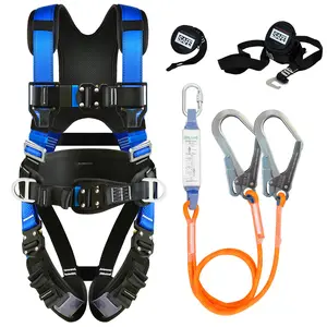 Safety Harness Fall Protection Kit with Shock Absorbing Lanyard & Suspension Trauma Safety Straps Upgrade Quick Buckles, Roofing Harness Construction Harness Para Construccion ANSI Compliant Climbing