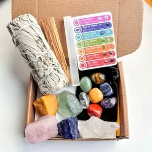 White Sage, Quartz & Aromatic Herbs for Spiritual Cleansing Set - Meditation & Space Purification Essential Ingredients