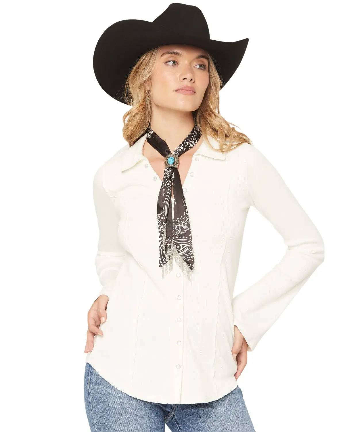 Idyllwind Women's Women'S Sussex Chain Fringe Bandana Necklace - Iwafa25n9-Blk
