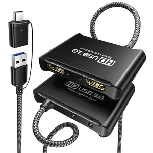 ByteWave USB 3.0 HDMI Capture Card, [Metalshell, 4K Loop Out, No Latency] Full HD 1080P60 HDMI to USB C Audio Video Game Capture Device for Streaming, Cam Link Compatible with Switch2/PS5/Xbox/PC/OBS