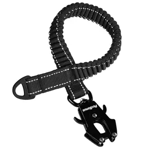 PetBonus Bungee Dog Leash Extension, 18" Shock Absorbing Lead Extender, Heavy Duty Medium Large Dog Leash Attachment, Reflective Nylon Lead Extender for Walking, Running, Biking